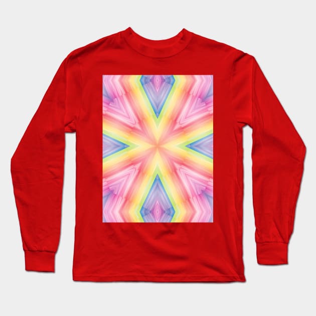 Pastel Zen Mandala 37 Long Sleeve T-Shirt by FasBytes